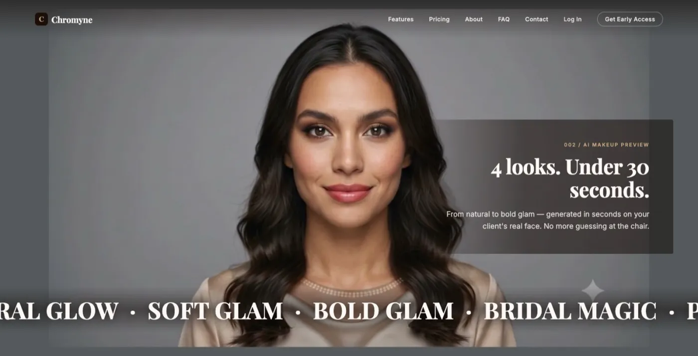 Chromyne for Salons — AI makeup preview feature