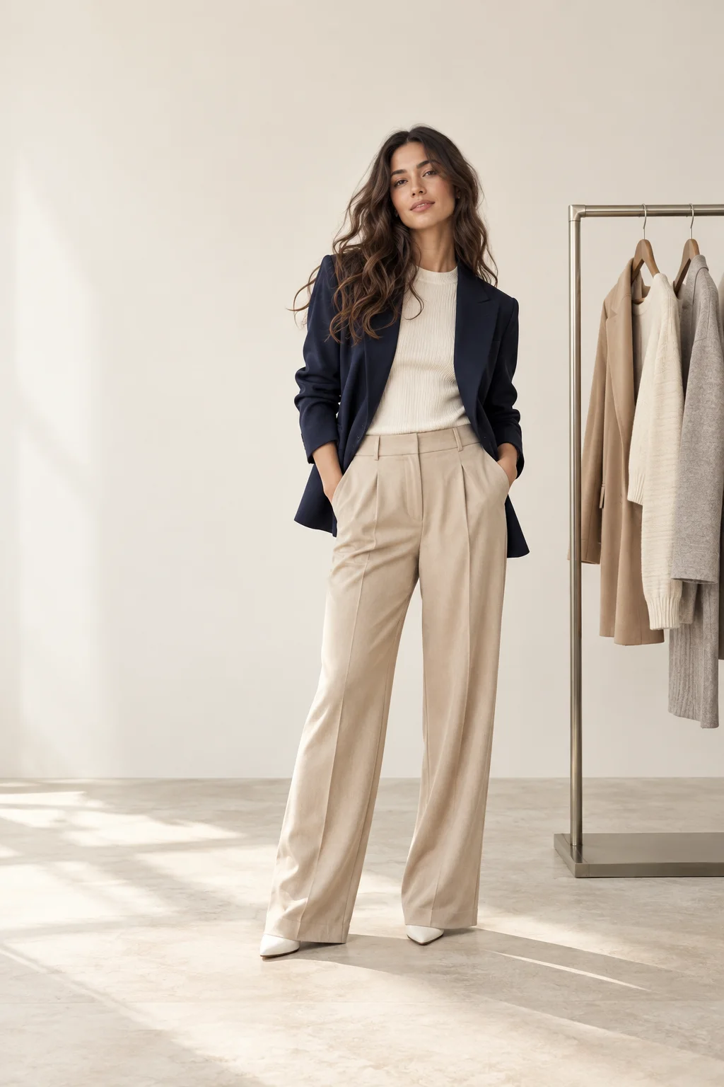 Fictional fashion boutique concept with an original editorial model image